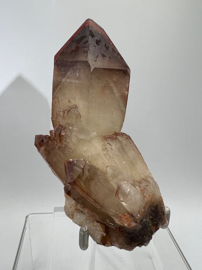 Red Hematoid Quartz. Amazing Quartz Specimen With Rare Phantoms. Gorgeous Quartz From Zimbabwe.