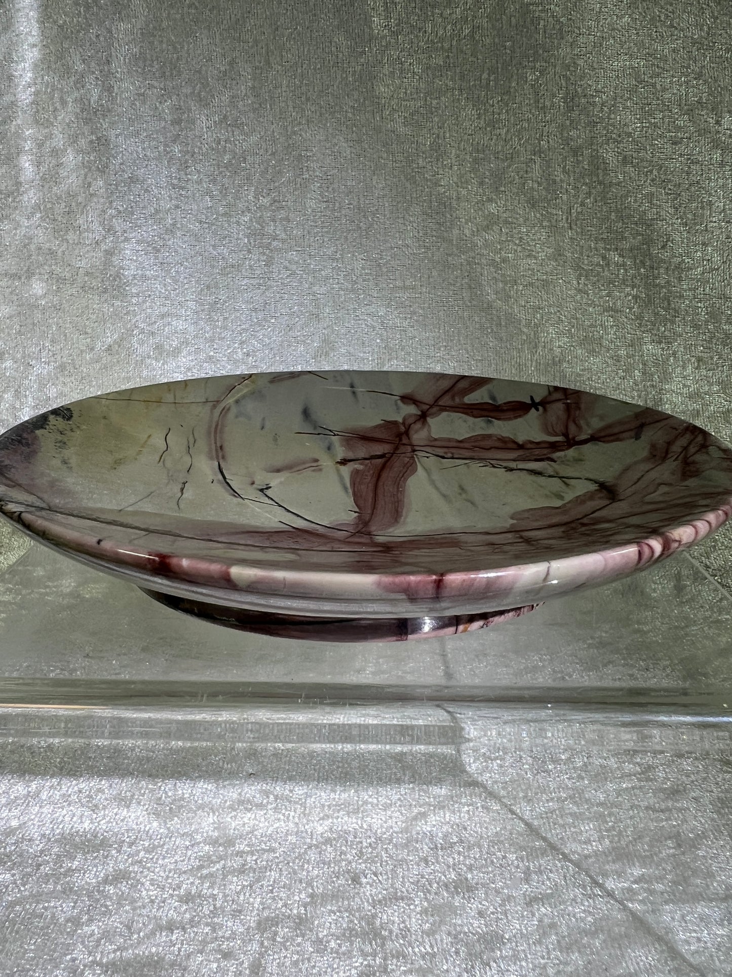 Picture Jasper Plate. Gorgeous All Natural Scenic Jasper. Incredible Piece Of Art.