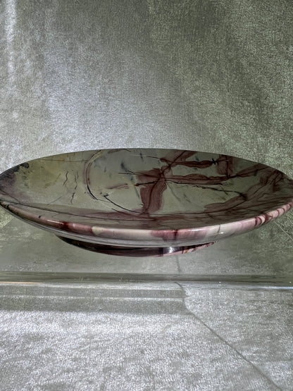 Picture Jasper Plate. Gorgeous All Natural Scenic Jasper. Incredible Piece Of Art.