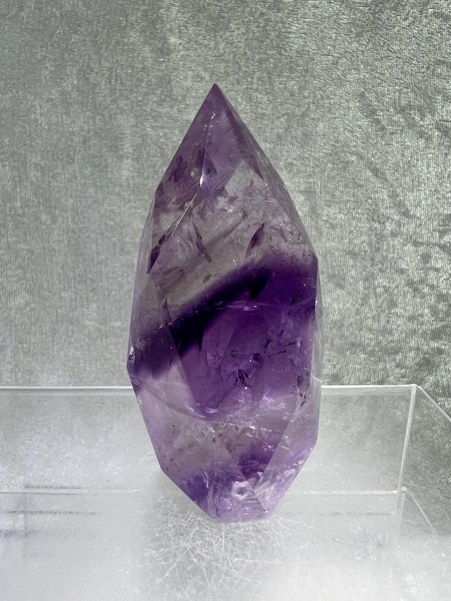 Phantom Amethyst Faceted Flame. Incredible Faceted Amethyst With Amazing Phantoms. High Quality Rare Crystal.