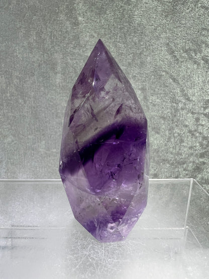 Phantom Amethyst Faceted Flame. Incredible Faceted Amethyst With Amazing Phantoms. High Quality Rare Crystal.