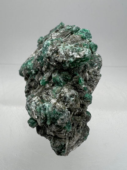 Emerald Mica In Matrix Specimen. Incredible Chrome Muscovite From Zimbabwe. Beautiful One Of A Kind Rare Crystal