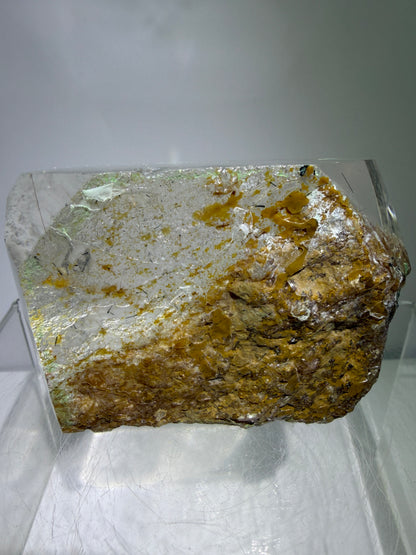 Garden Quartz Polished Freeform. Colorful Scenic Quartz With Tourmaline And Rutile From Brazil.