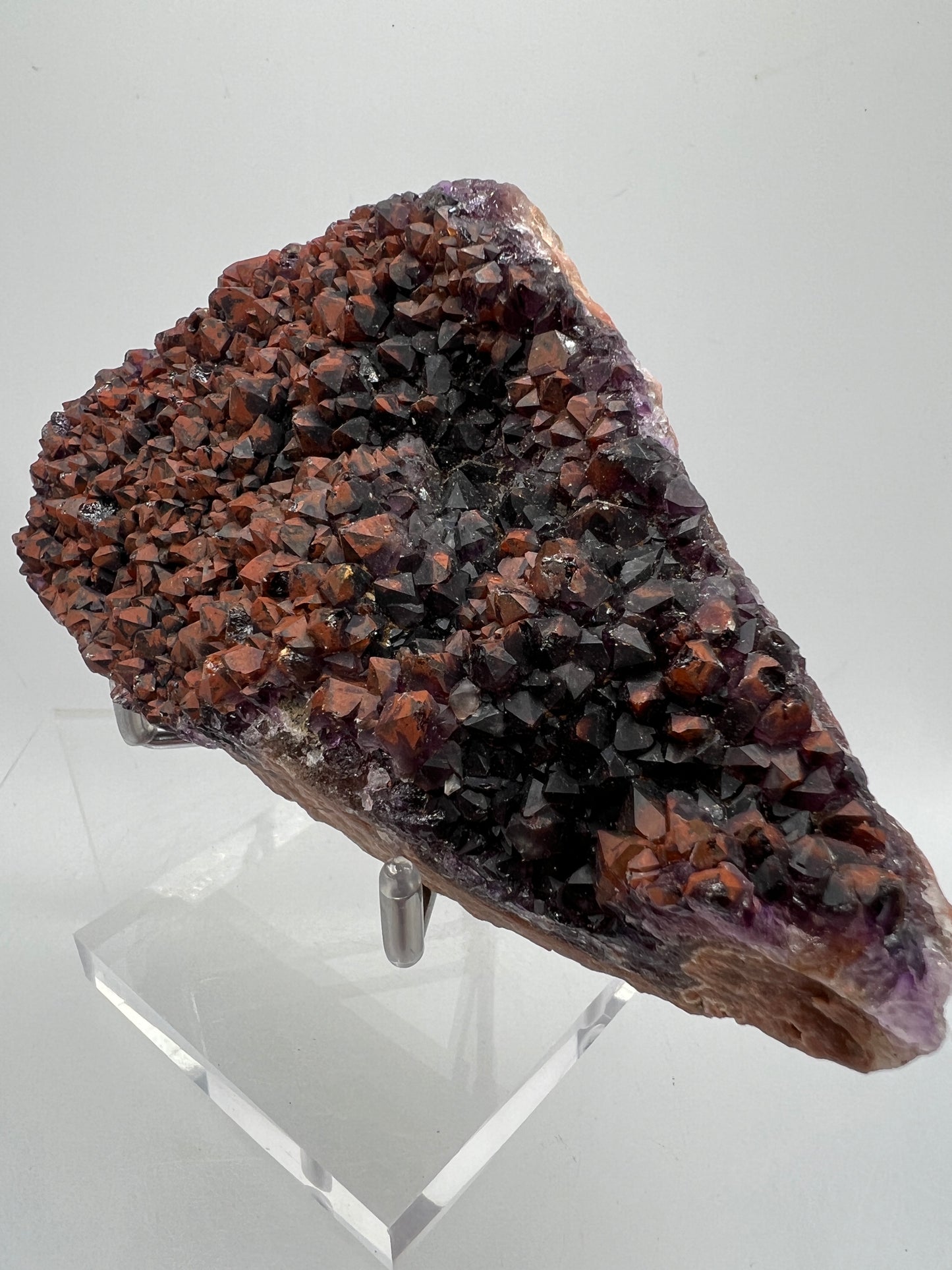 Auralite Crystal Specimen. Very Rare Brazilian Red Amethyst Cluster. Beautiful High Quality Specimen.