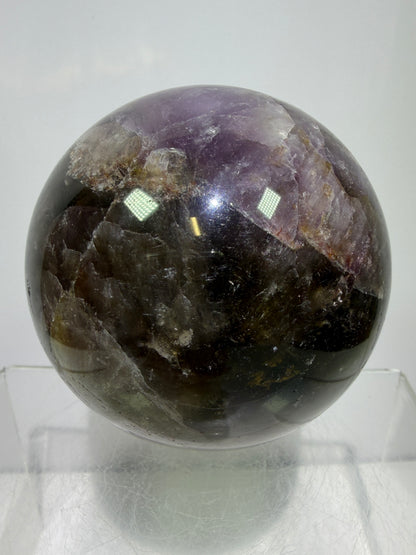 Super Seven Crystal Sphere: 72mm. Rare Melody Stone From Brazil. High Quality Crystal Display Sphere