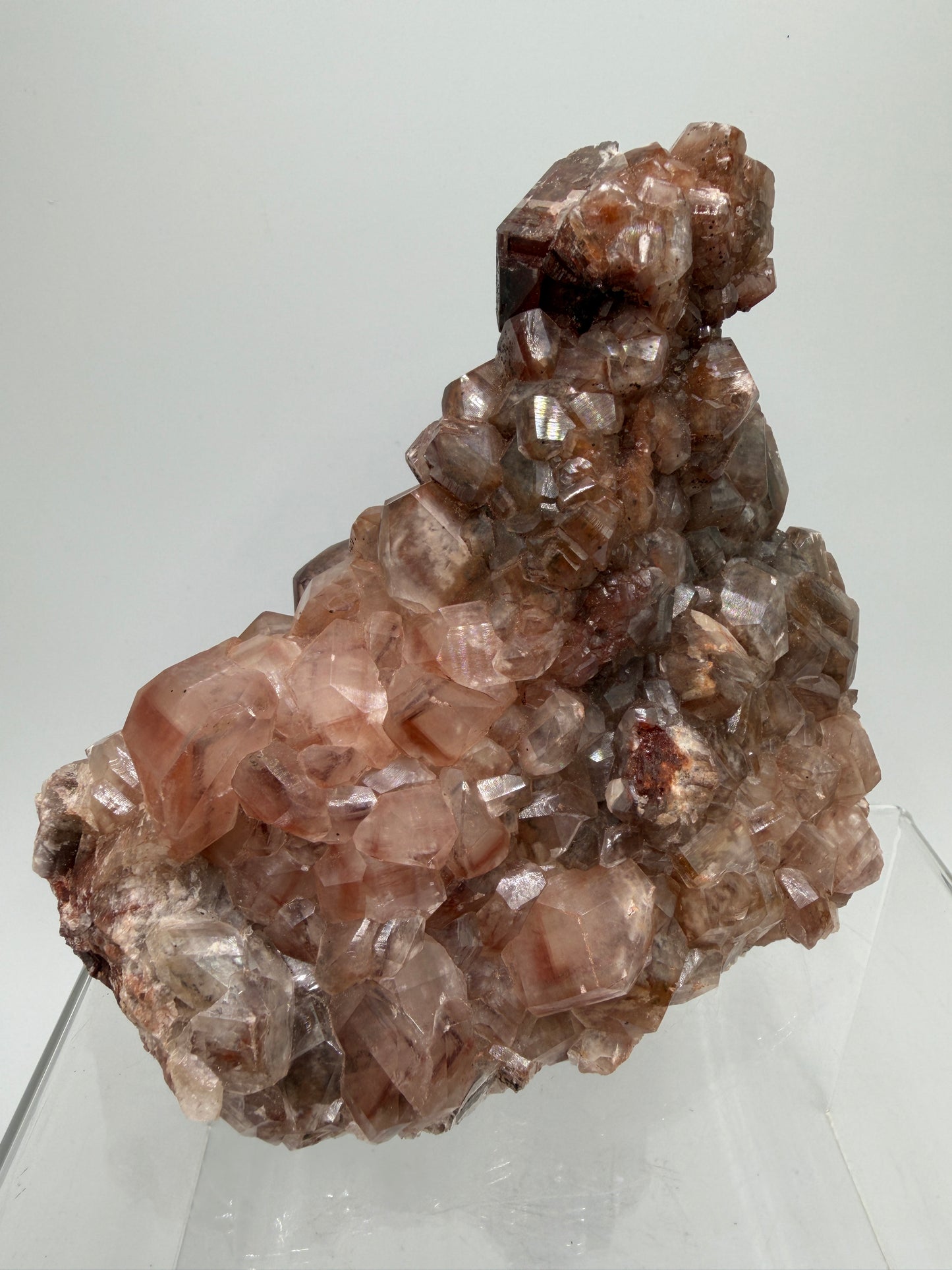 Chocolate Calcite Specimen. Very High Quality Cubic Hematite Calcite Cluster. Stunning Crystal Display Specimen