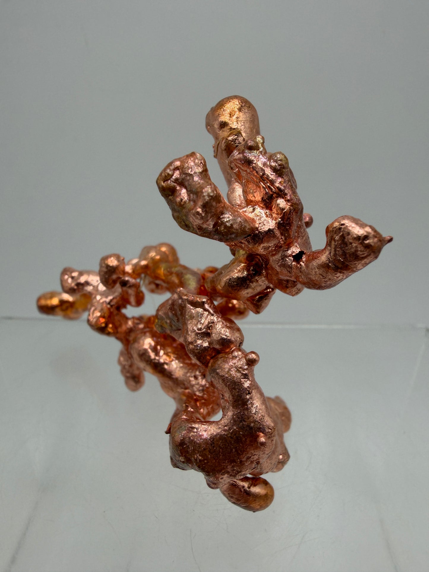 Copper Specimen From Michigan. Sculptured Copper Art Collectors Piece. One Of A Kind Display