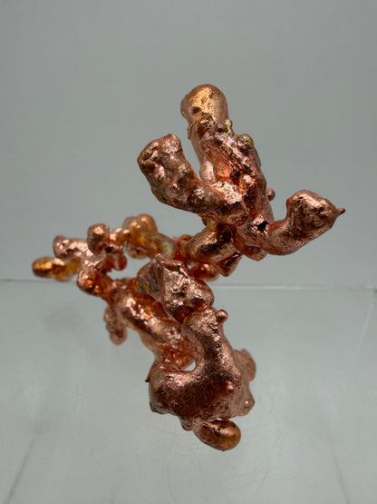 Copper Specimen From Michigan. Sculptured Copper Art Collectors Piece. One Of A Kind Display