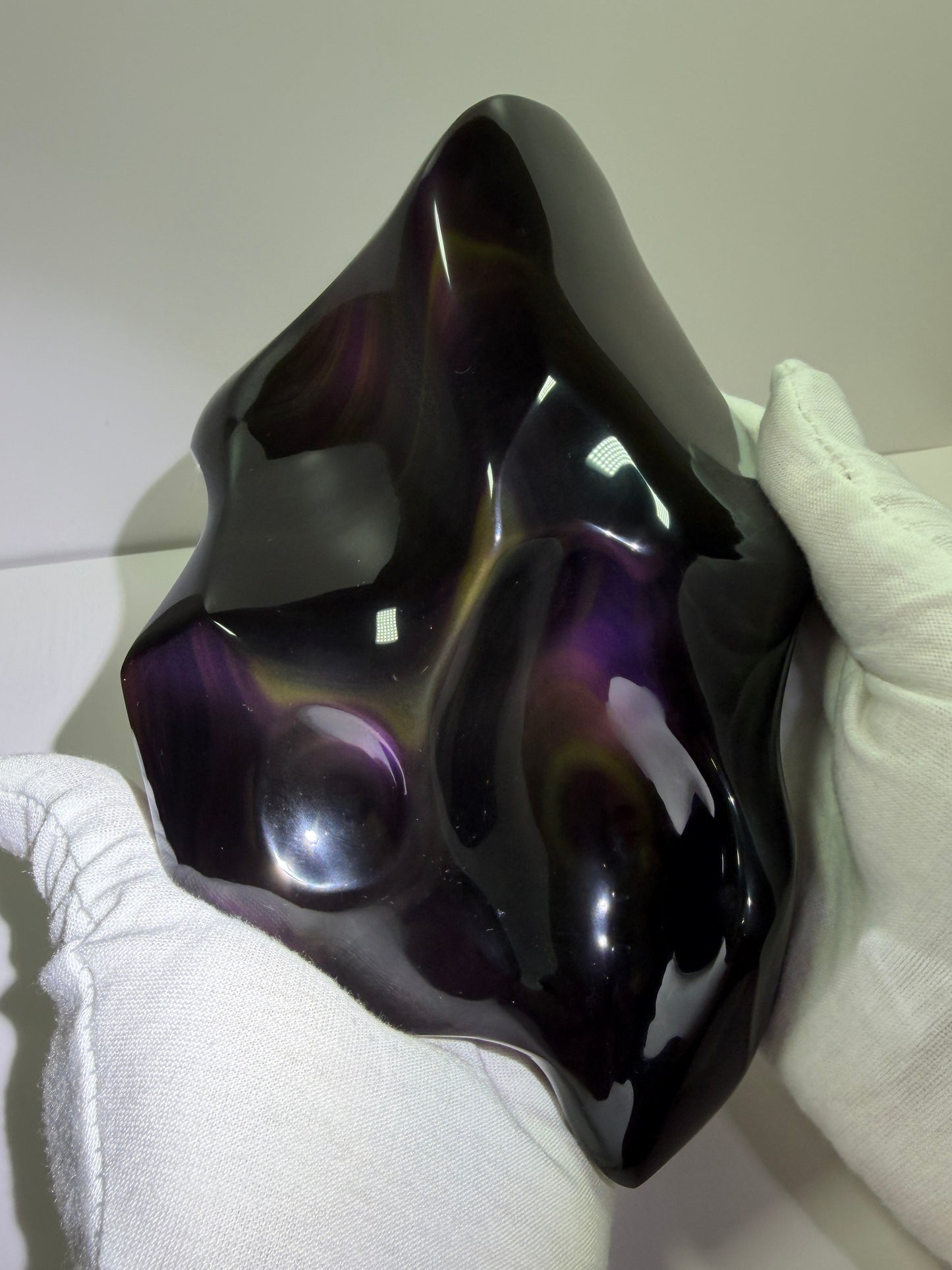 Rainbow Obsidian Freeform. Top Quality Large Statement Piece. Gorgeous One Of A Kind Display Crystal.