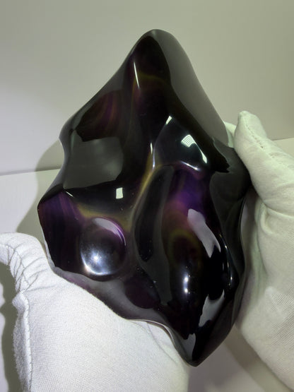 Rainbow Obsidian Freeform. Top Quality Large Statement Piece. Gorgeous One Of A Kind Display Crystal.