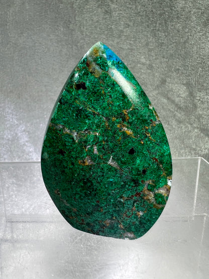 Chrysocolla Flame From Peru. Stunning Chrysocolla And Malachite Display Crystal. High Quality Flame With Gorgeous Colors.