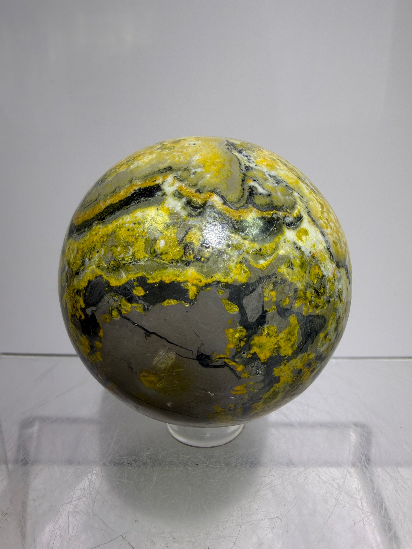 Bumble Bee Jasper Sphere. 54mm. Amazing Colors And Patterns. Gorgeous Rare Crystal.