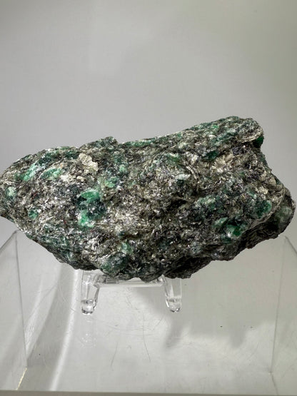 Emerald Mica In Matrix Specimen. Incredible Chrome Muscovite From Zimbabwe. Beautiful One Of A Kind Rare Crystal
