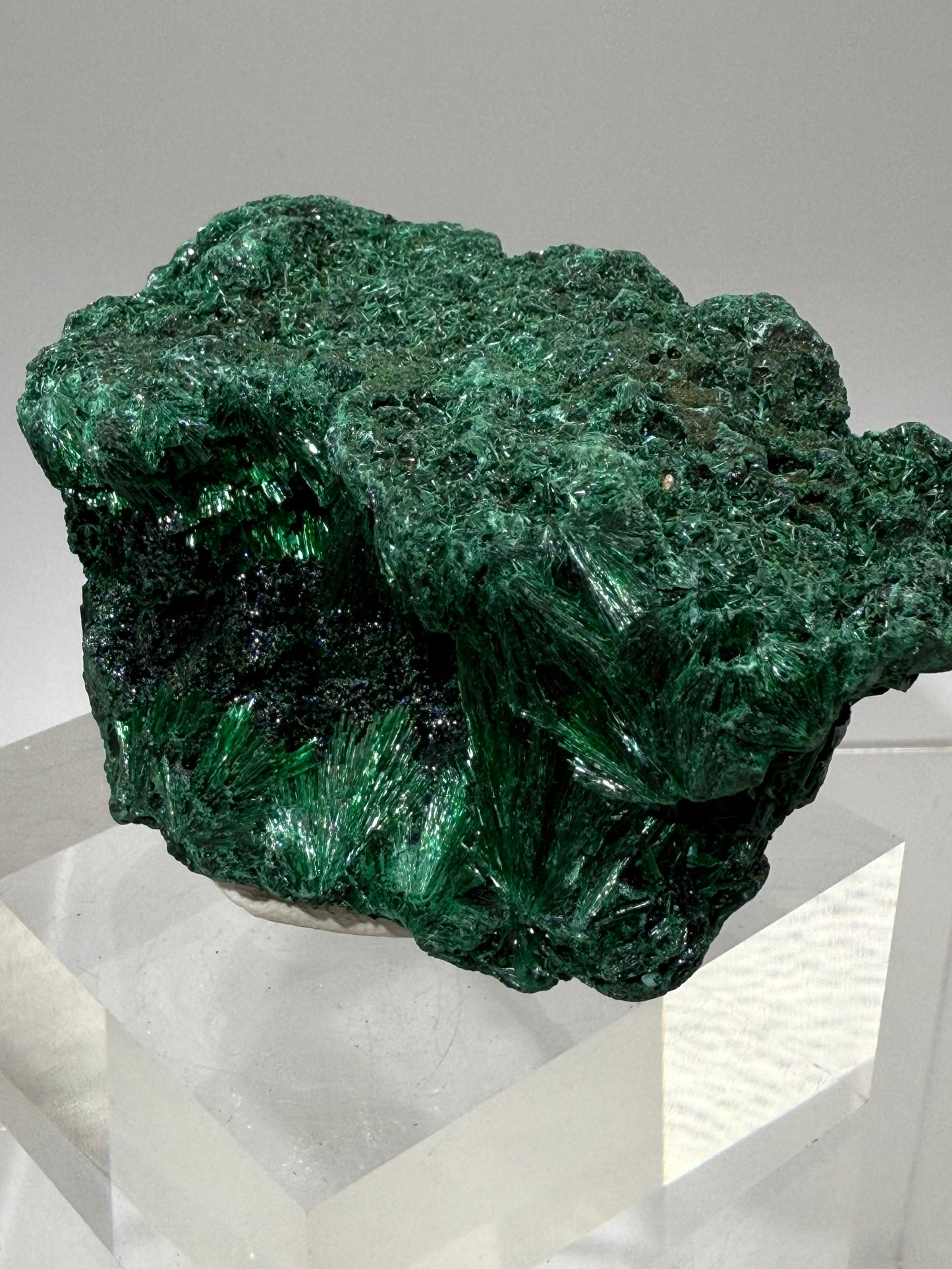 Malachite Display Specimen. Silky Malachite Cluster. High Quality Velvet Malachite From The Congo