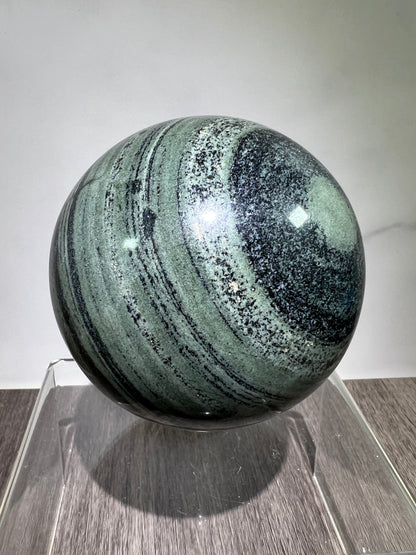 Green Zebra Jasper Sphere. 80mm. Large Display Sphere From Madagascar. Gorgeous High Quality Rare Crystal