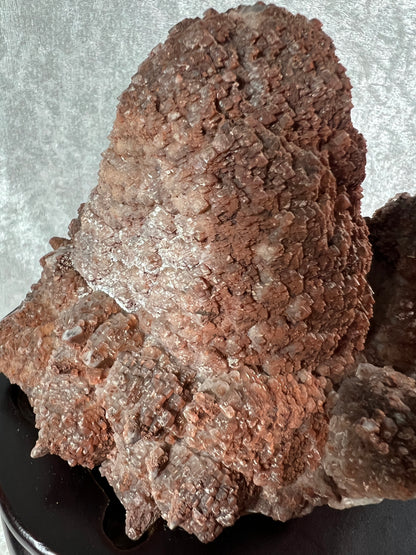 Red Pagoda Calcite With Hematite Inclusions. 5.3 lbs. Stunning Large Flashy Calcite Display Specimen. Includes Custom Wooden Stand