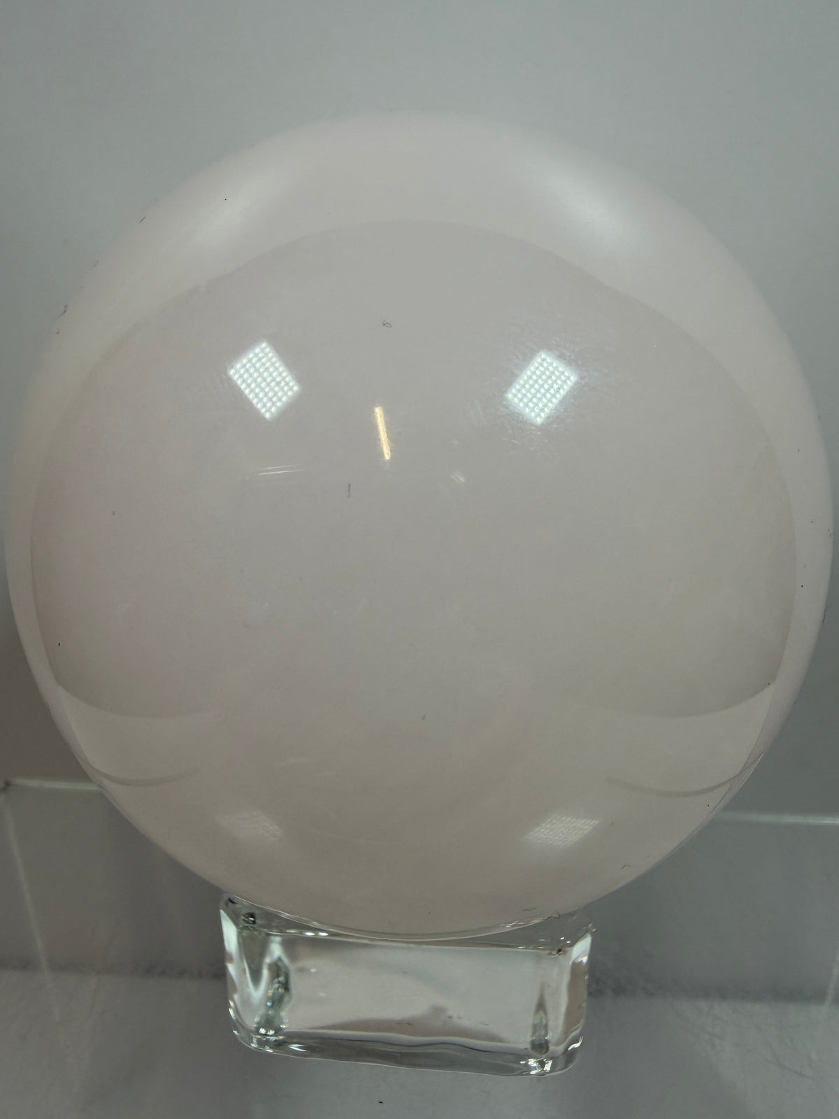 Mangano Calcite Sphere. 70mm. Very Intense Orange UV Reaction. Large High Quality Display Crystal.