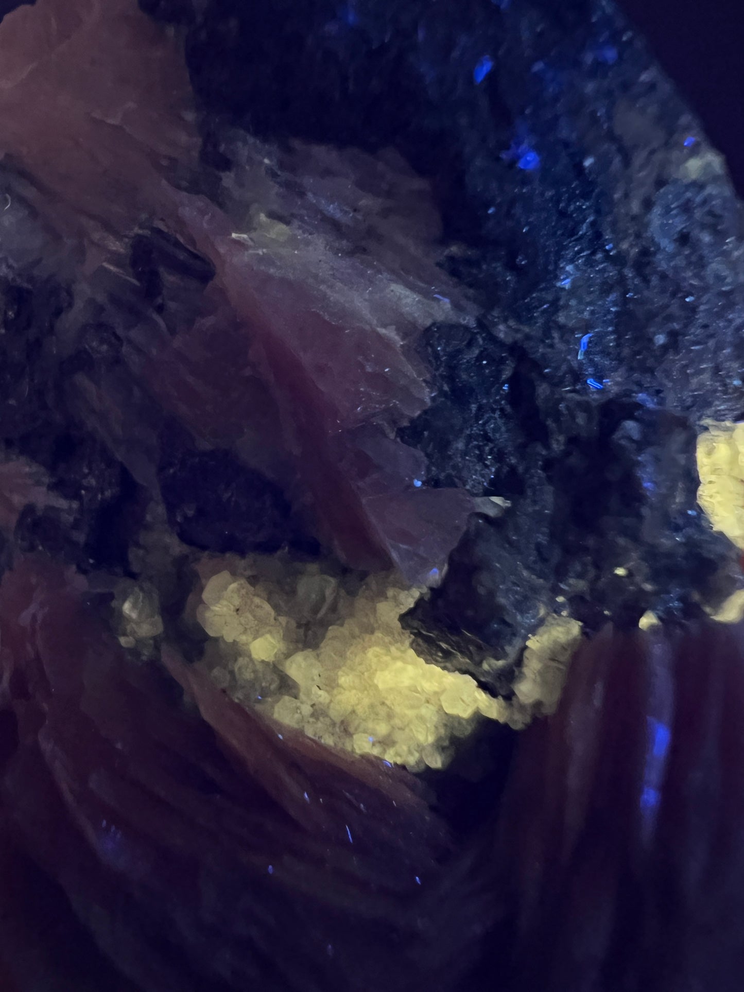 Barite And Cerussite With Galena Specimen. Beautiful UV Display Crystal.