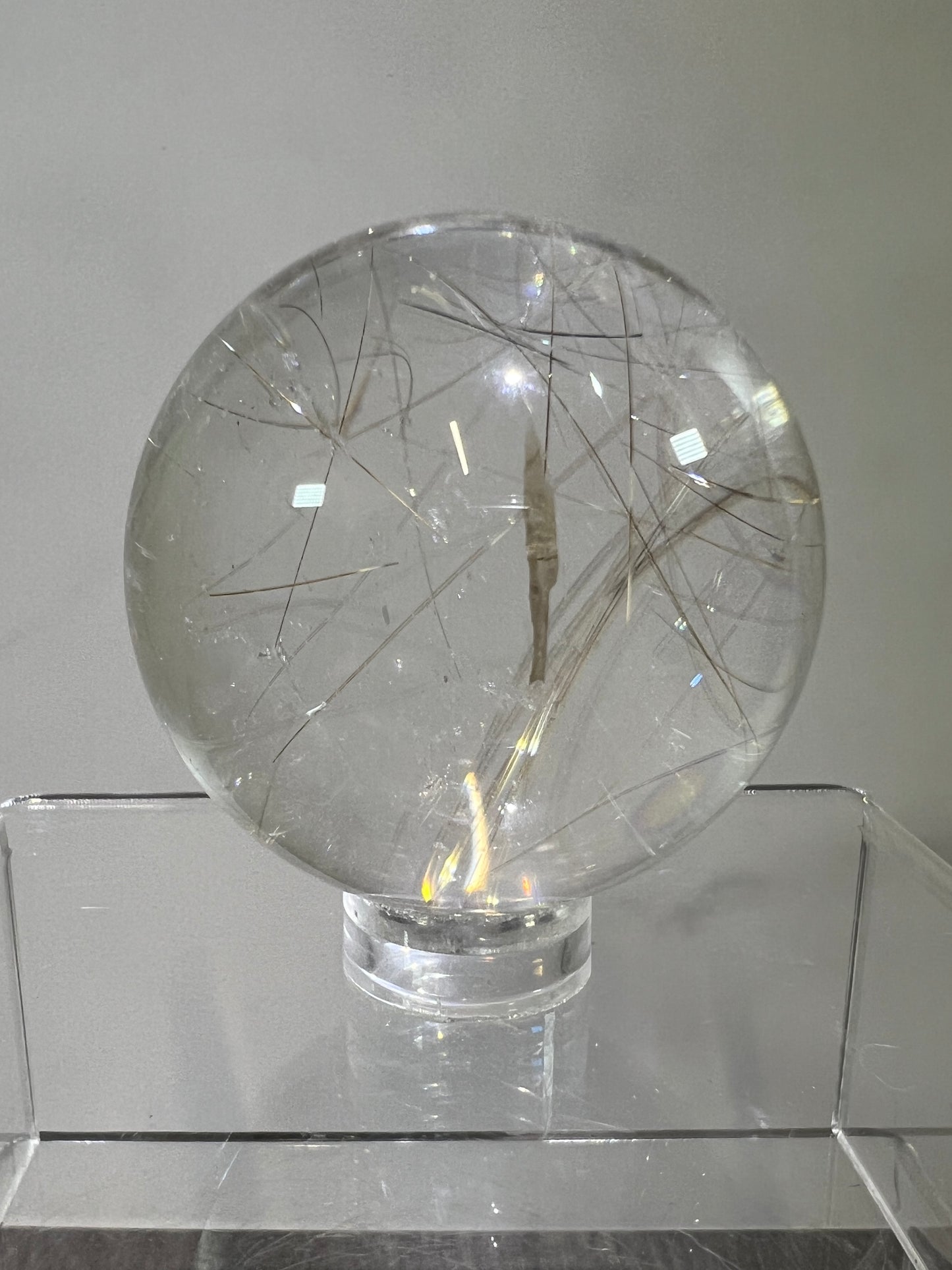 Rutile Quartz Sphere. High Quality Golden Rutilated Quartz. Stunning Display Sphere