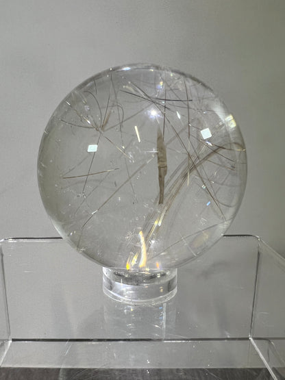 Rutile Quartz Sphere. High Quality Golden Rutilated Quartz. Stunning Display Sphere