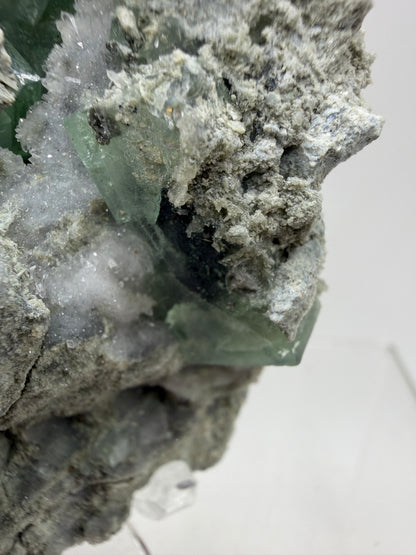 Fluorite Cubes Specimen. Gorgeous Rare Xianghualing Green Fluorite. High Quality Display Crystal