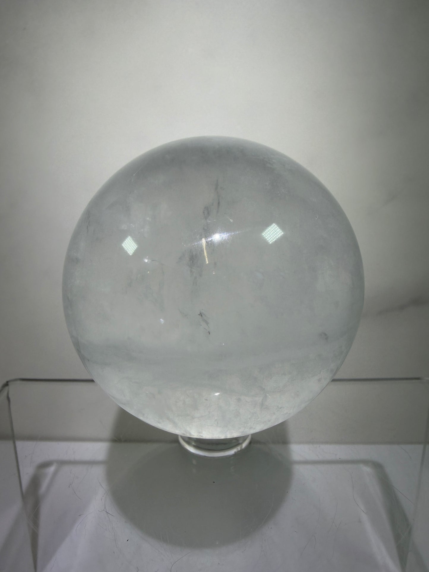 Clear Fluorite Sphere. 60mm. Very Rare Fluorite Display Crystal. High Quality Fluorite From China.