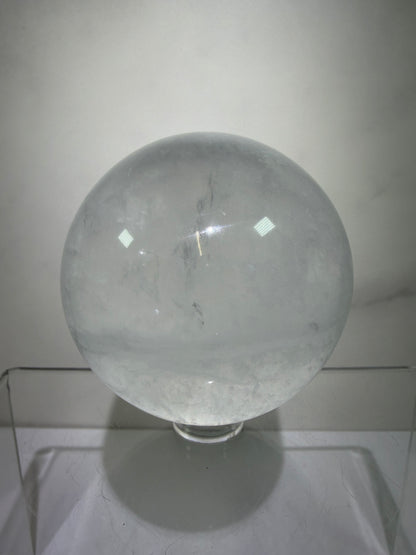 Clear Fluorite Sphere. 60mm. Very Rare Fluorite Display Crystal. High Quality Fluorite From China.