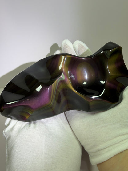 Rainbow Obsidian Freeform. Gorgeous One Of A Kind Display Crystal. Very High Quality Crystal.