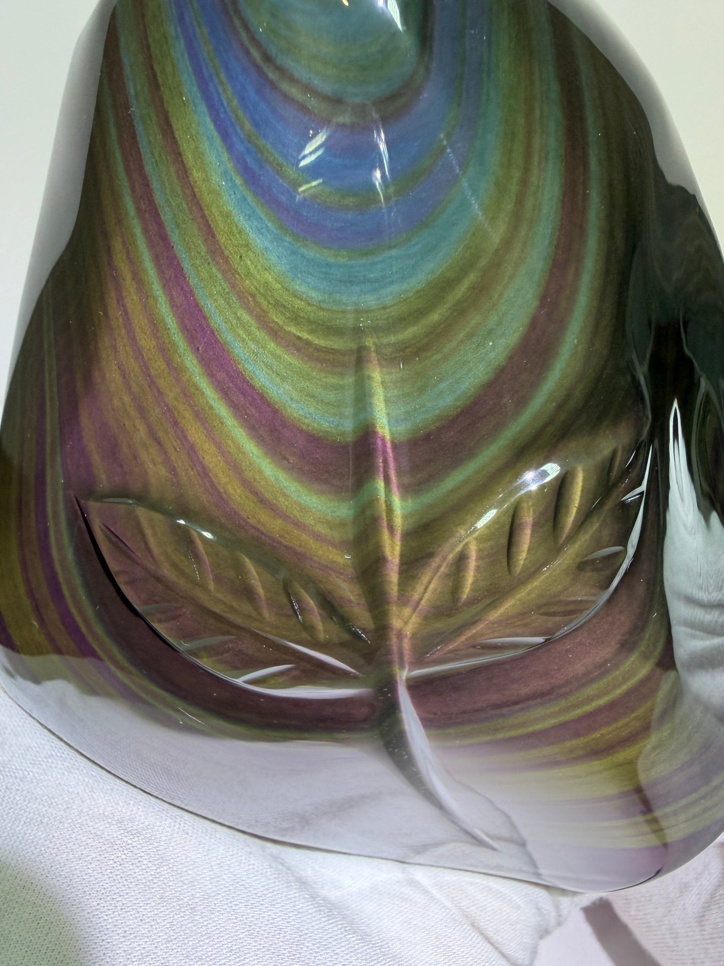 Rainbow Obsidian Freeform. High Quality Carved Flower. Gorgeous One Of A Kind Display Crystal