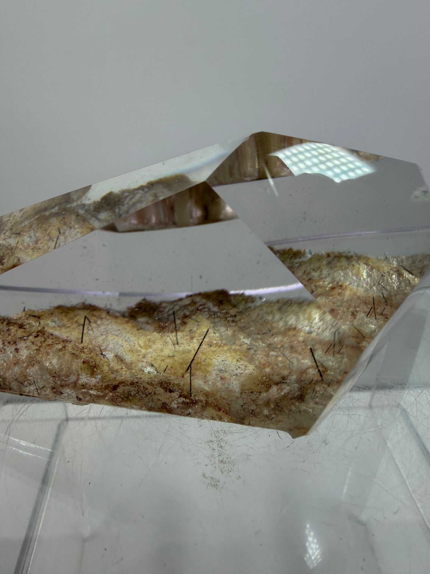 Garden Quartz Polished Freeform. Gorgeous Tourmaline And Scenic Quartz From Brazil. Very High Quality Lodolite Freeform.