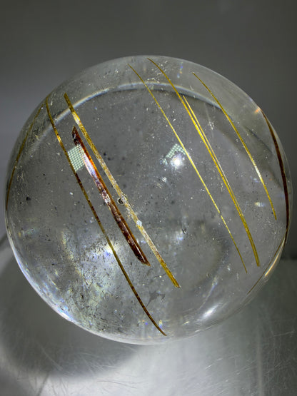 Rutile Quartz Sphere. 55mm. High Quality Golden Rutilated Quartz. Stunning Display Sphere