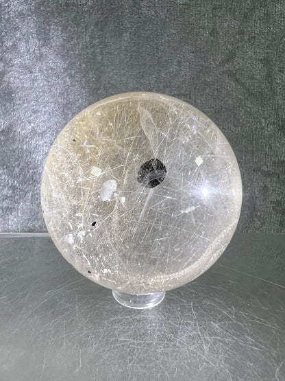 Rutile Quartz Sphere. 56mm. High Quality Golden Rutilated Quartz With Mica Inclusions. Gorgeous Rare Display Sphere