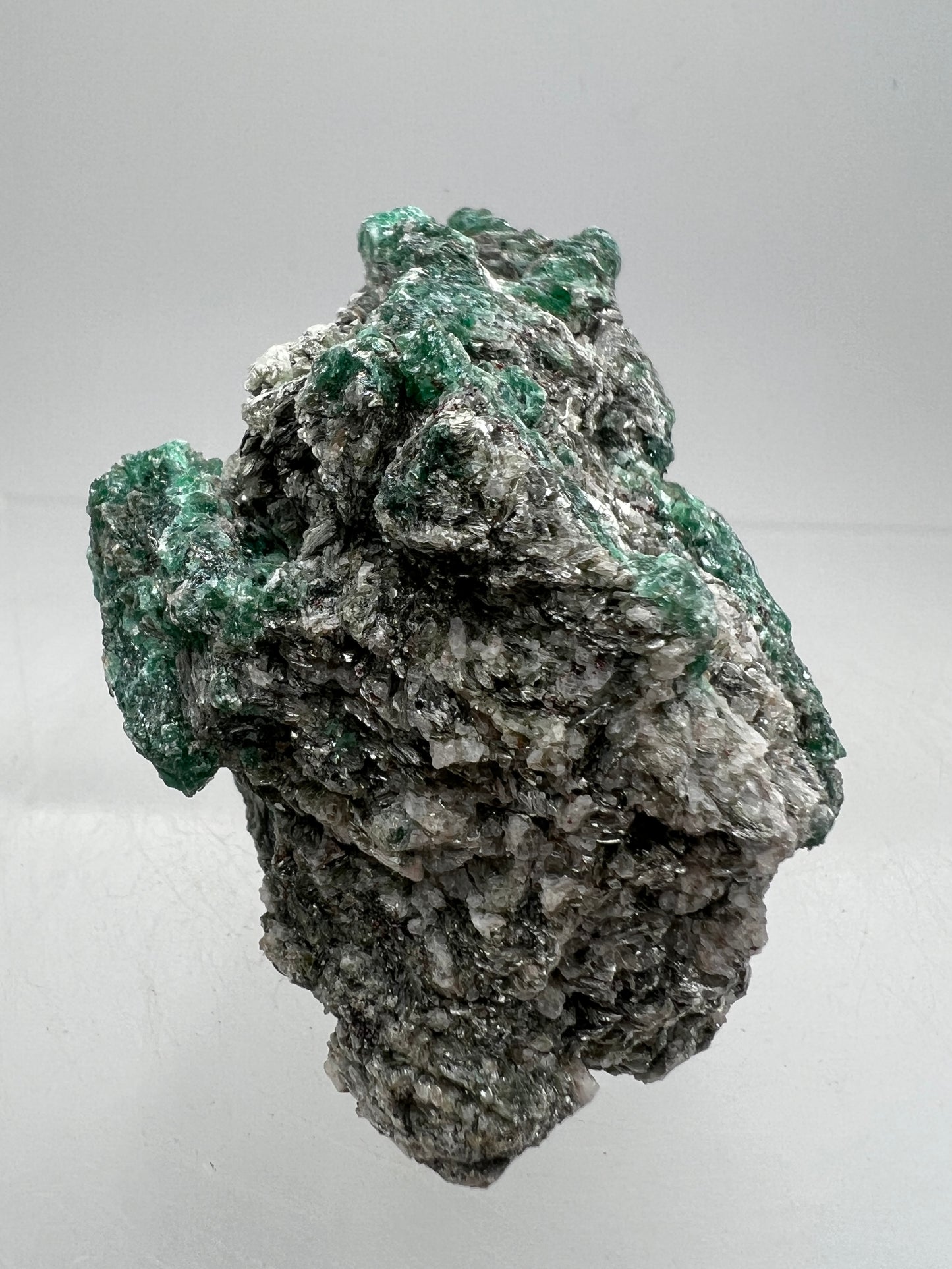 Emerald Mica In Matrix Specimen. Incredible Chrome Muscovite From Zimbabwe. Beautiful One Of A Kind Rare Crystal