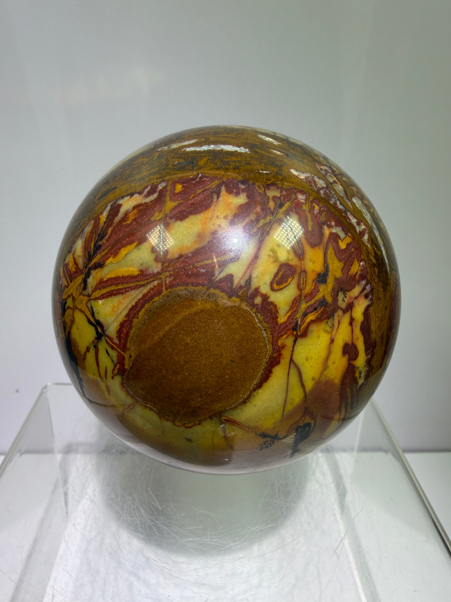 Nguni Jasper And Tiger Iron Sphere. 85mm. Stunning Combination Of Minerals From South Africa