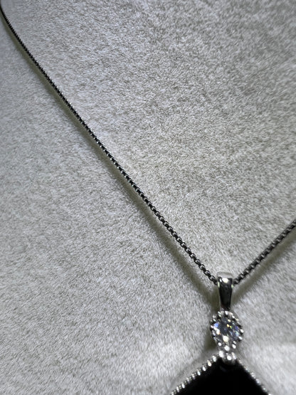 Black Spinel Crystal Pendant. S925 Silver Setting And Necklace. High Quality Gorgeous Necklace.