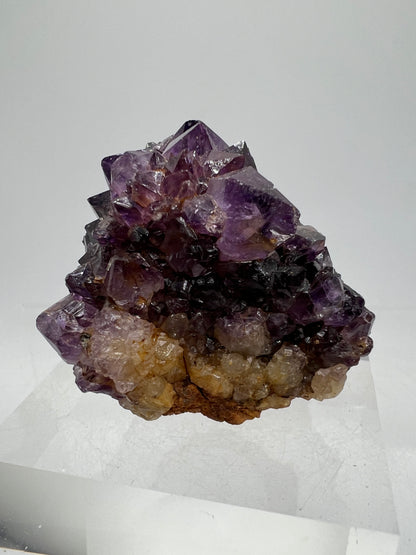 Amethystos Crystal Specimen. Gorgeous Amethyst Cluster From South Africa. Rare Deep Purple Display Crystal