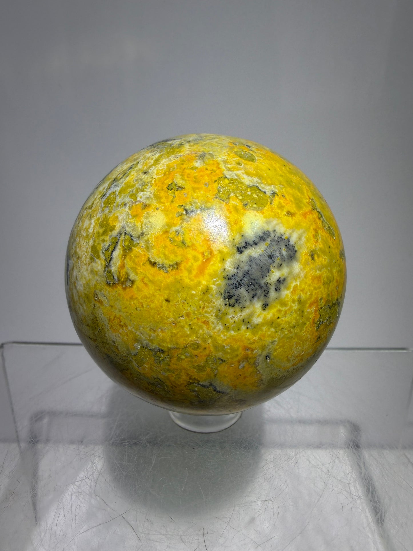 Bumble Bee Jasper Sphere. 54mm. Amazing Colors And Patterns. Gorgeous Rare Crystal.