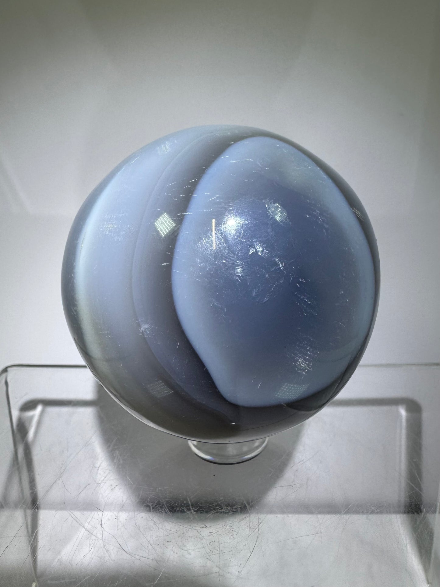 Banded Agate Crystal Sphere. 57mm. Beautiful Display Sphere From Madagascar. Gorgeous Colors And Banding.