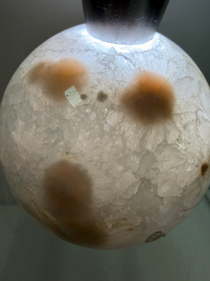 Flower Agate Sphere. 80mm. Amazing Pink Amethyst Flowers. Gorgeous One Of A Kind Display Sphere.