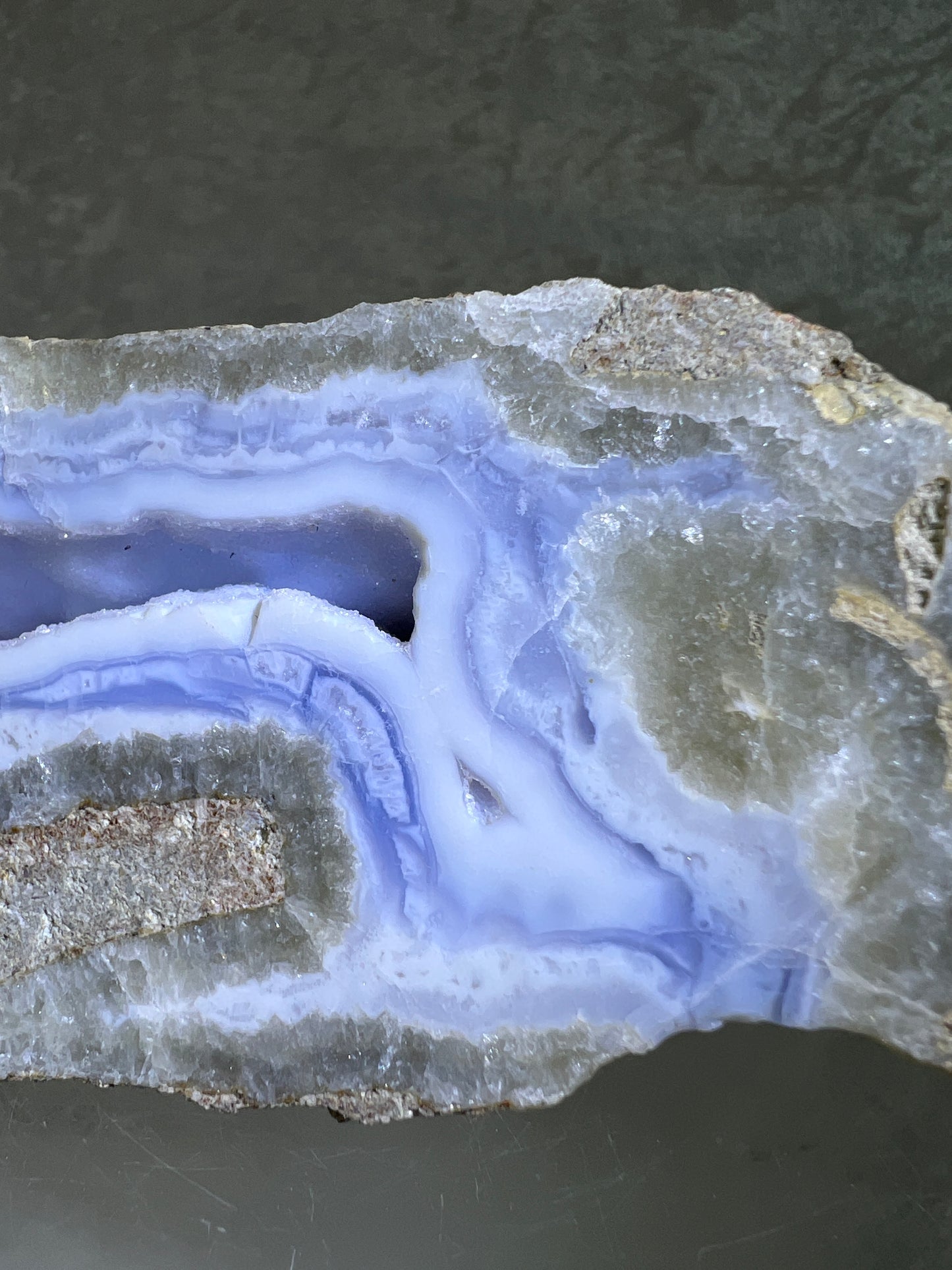 Blue Lace Semi Polished Freeform. Gorgeous Sugar Druzy Freeform From Malawi. Rare Mineral Specimen.