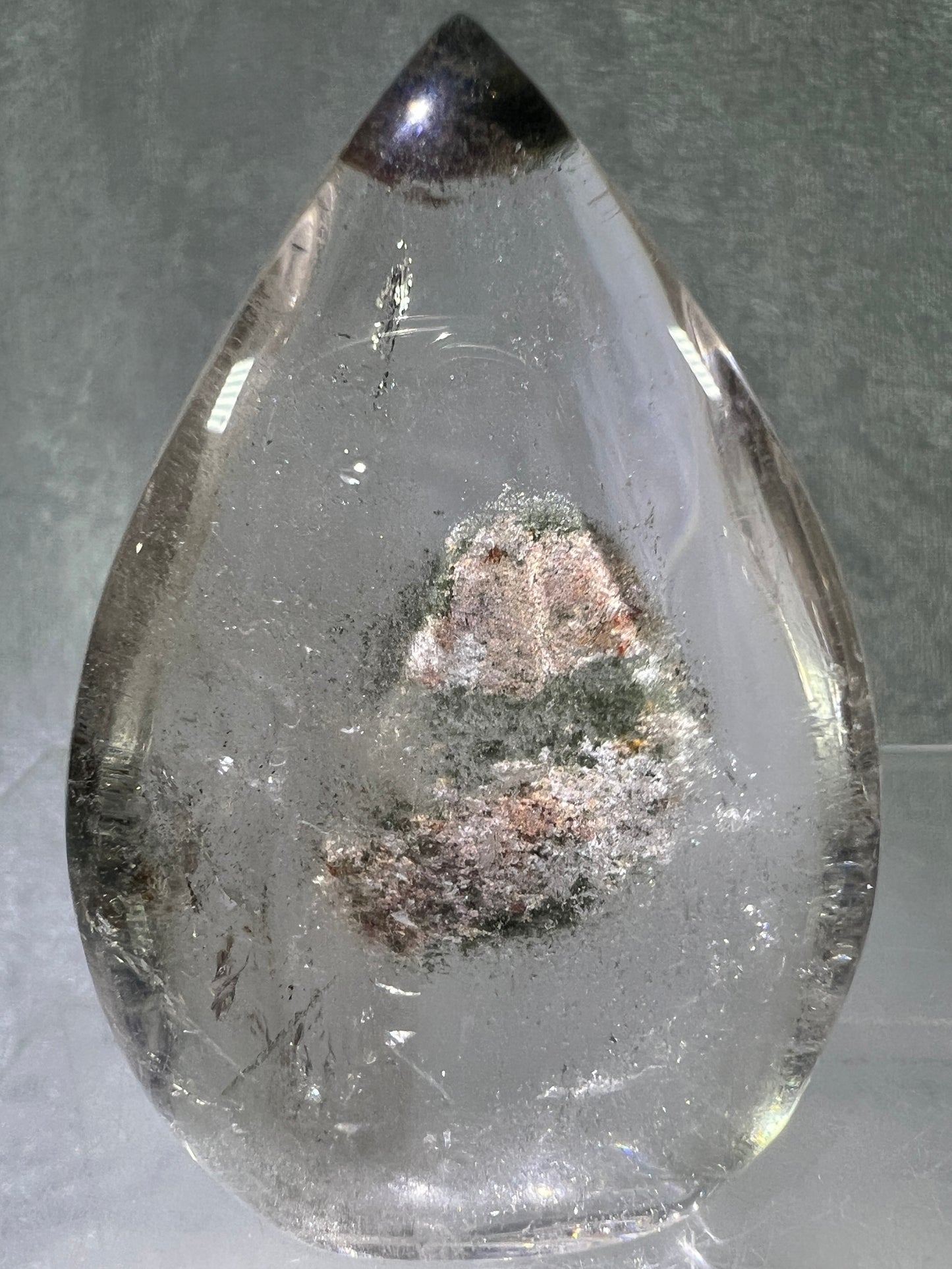 Garden Quartz Crystal Flame. Gorgeous Four Seasons Landscape. Rare Lodolite Quartz Flame