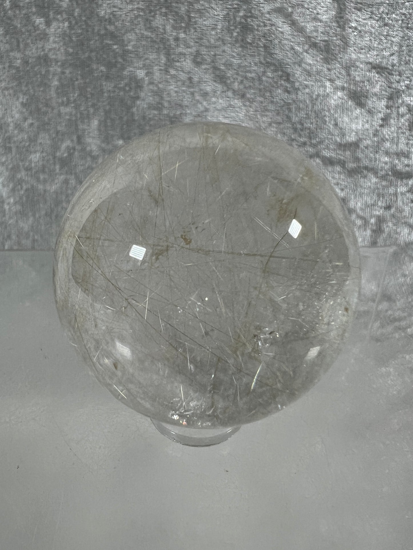 Rutile Quartz Sphere. Beautiful Rare Golden Rutilated Quartz. Stunning Display Sphere
