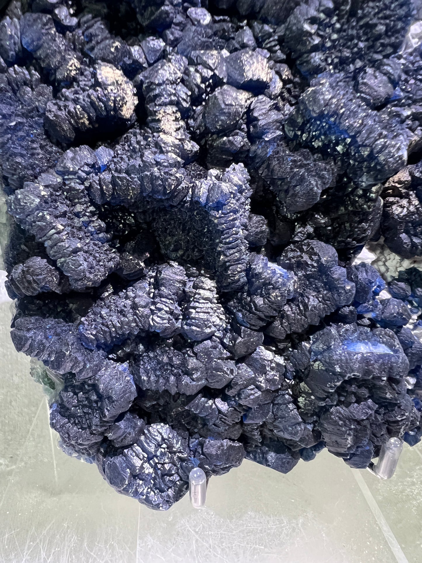 Blueberry Fluorite Crystal Specimen. Stunning Deep Dark Colors. High Quality Rare Fluorite