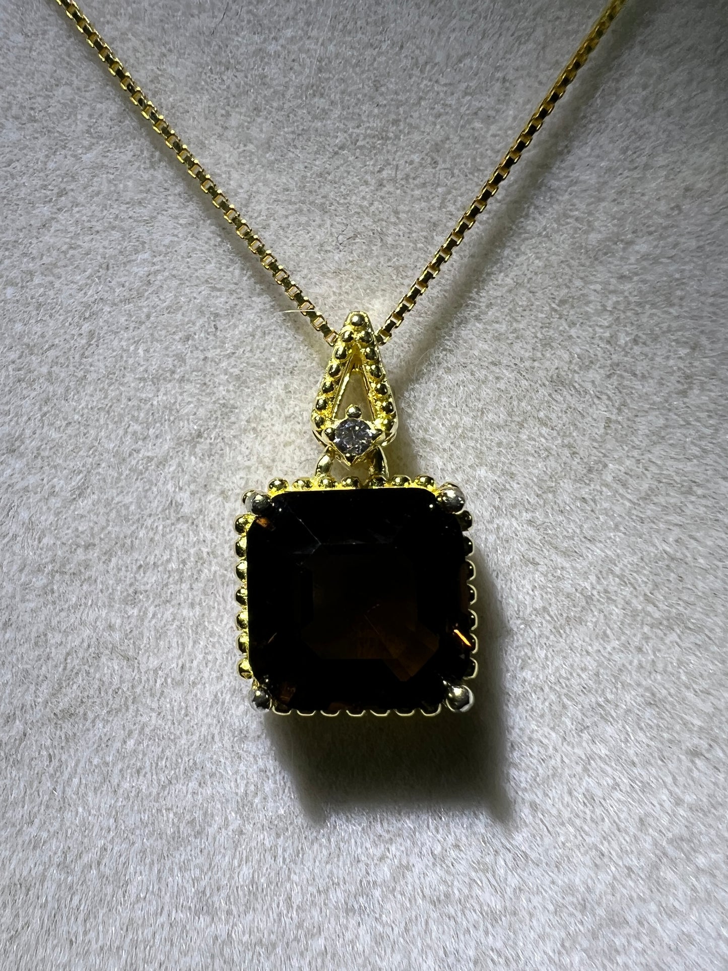 Smoky Quartz Crystal Pendant. Stunning Quality Crystal Necklace. S925 Setting And Necklace. Gorgeous Natural Gemstone