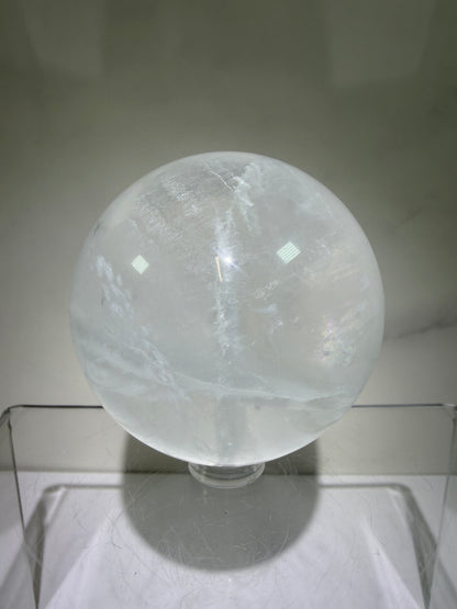 Clear Fluorite Sphere. 60mm. Very Rare Fluorite Display Crystal. High Quality Fluorite From China.