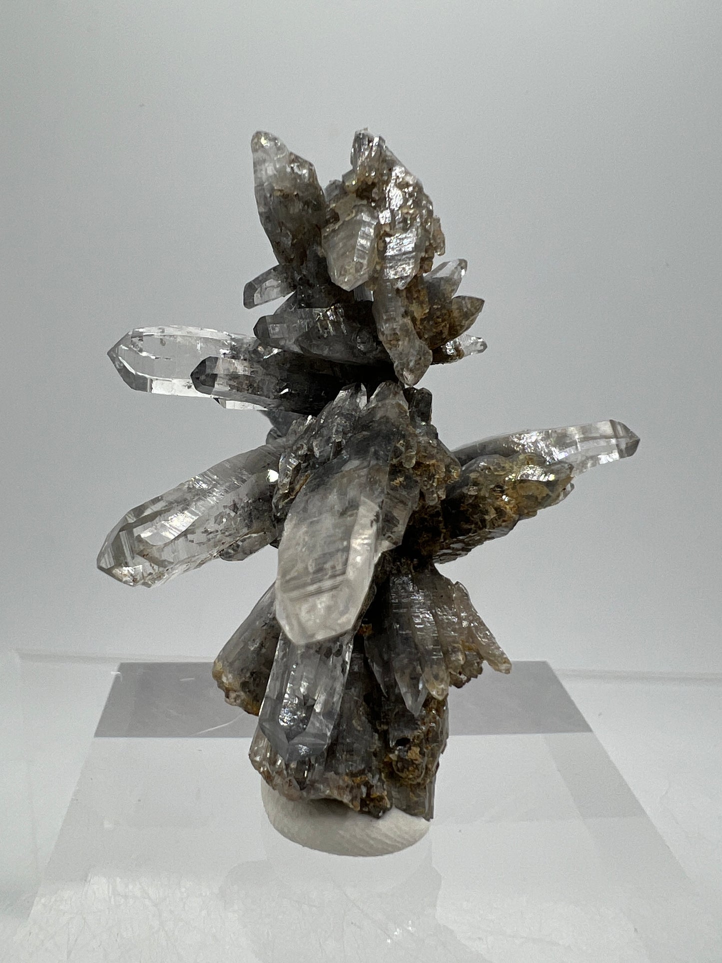 Veracruz Black Phantom Quartz Specimen. New Discovery From Mexico. Very Rare And Limited Collectors Piece. Stunning Display Crystal.