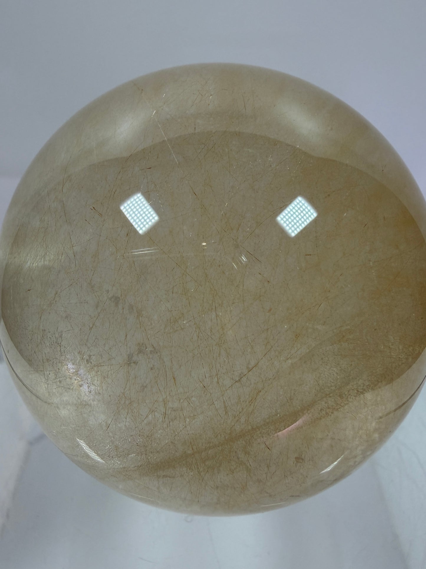 Rutile Quartz Sphere. 59mm. Stunning Fine Rutiles With Lots Of Flash. Beautiful Display Sphere.