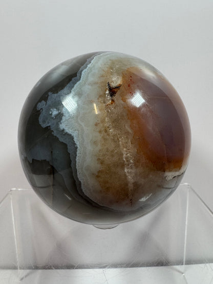 Sashe River Agate Sphere. 75mm. Incredible Display Sphere From Zimbabwe.