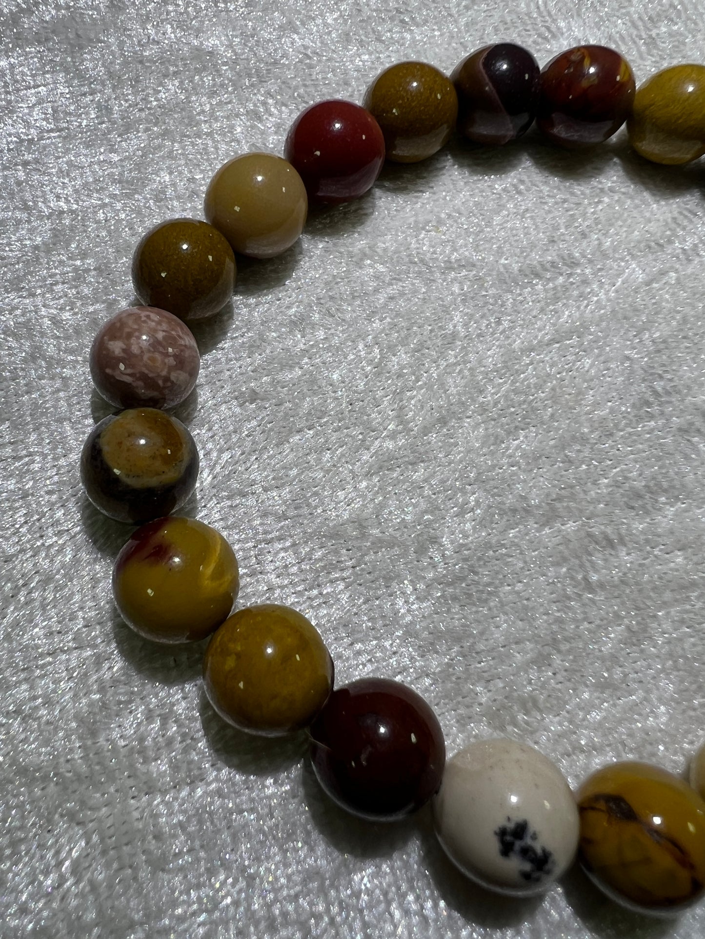 Mookaite Crystal Bead Bracelet. Stunning Colorful Mookaite Bracelet. 10mm. Amazing Crystal From Australia