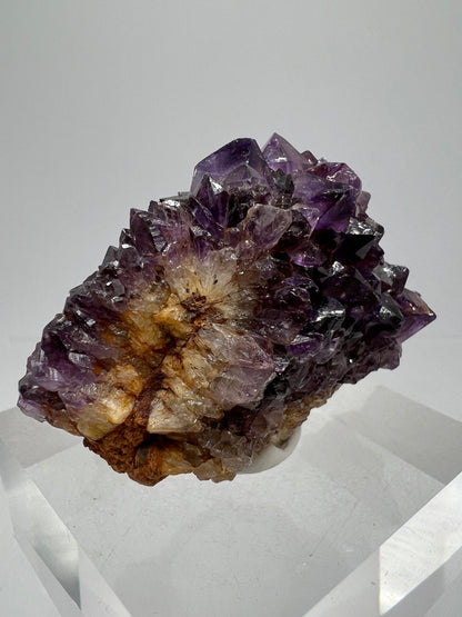 Amethystos Crystal Specimen. Gorgeous Amethyst Cluster From South Africa. Rare Deep Purple Display Crystal